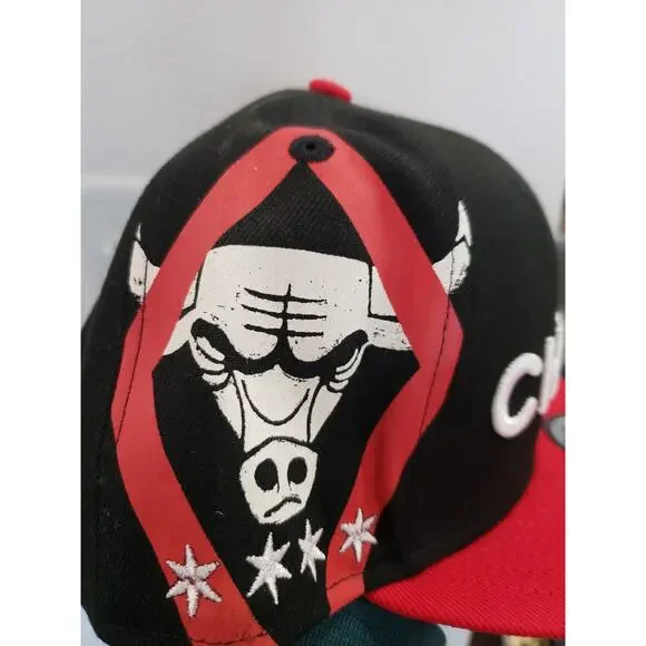 Chicago Bulls Hat Cap City Edition Snapback Snap Back 9Fifty Black New Era - Picture 3 of 8